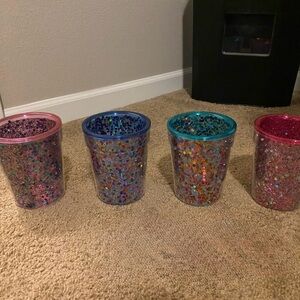 Set of Four Glittery Tumblers